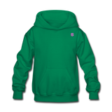 Kids' Hoodie  WITH PINK  LOGO - kelly green