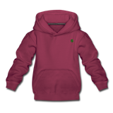 Kids‘ Premium Hoodie  WITH  GREEN LOGO - burgundy