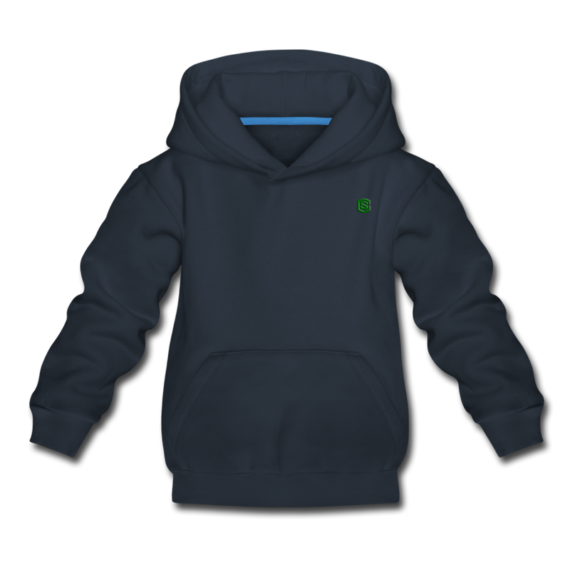 Kids‘ Premium Hoodie  WITH  GREEN LOGO - navy