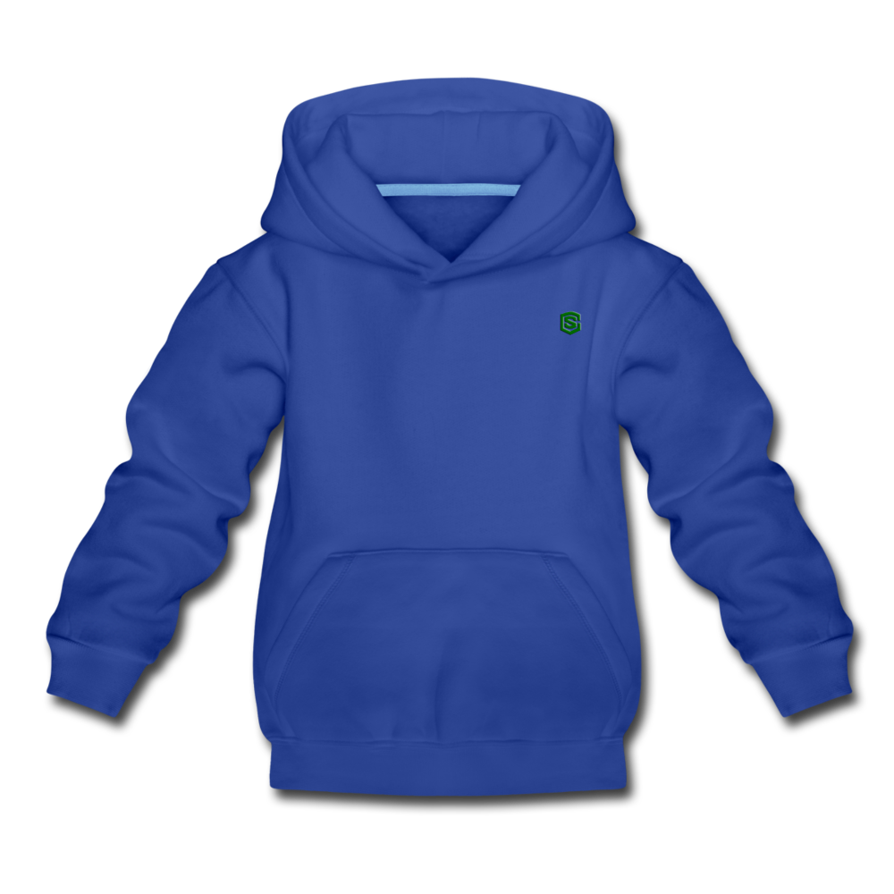 Kids‘ Premium Hoodie  WITH  GREEN LOGO - royal blue