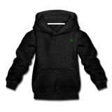 Kids‘ Premium Hoodie  WITH  GREEN LOGO - charcoal gray