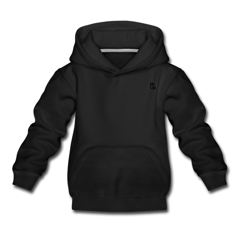 Kids‘ Premium Hoodie  WITH BLACK  LOGO - black