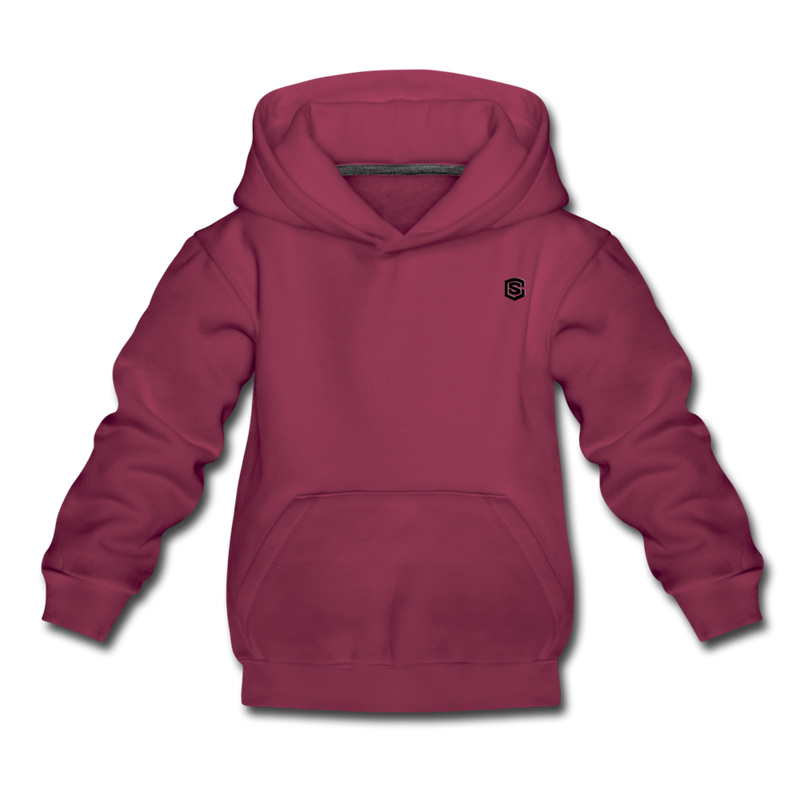 Kids‘ Premium Hoodie  WITH BLACK  LOGO - burgundy