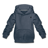 Kids‘ Premium Hoodie  WITH BLACK  LOGO - heather denim