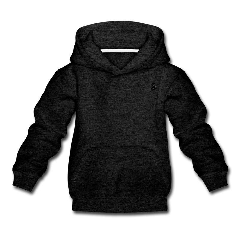 Kids‘ Premium Hoodie  WITH BLACK  LOGO - charcoal gray