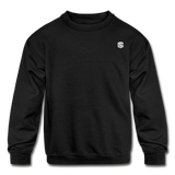 Kids' Crewneck Sweatshirt  WITH WHITE  LOGO - black