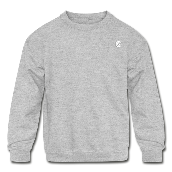 Kids' Crewneck Sweatshirt  WITH WHITE  LOGO - heather gray