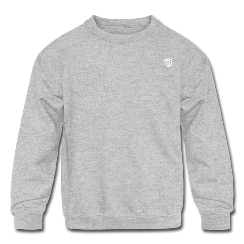 Kids' Crewneck Sweatshirt  WITH WHITE  LOGO - heather gray