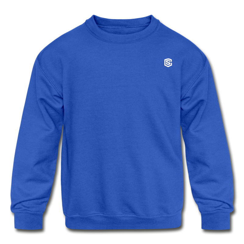 Kids' Crewneck Sweatshirt  WITH WHITE  LOGO - royal blue