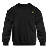 Kids' Crewneck Sweatshirt  WITH  GOLD LOGO - black