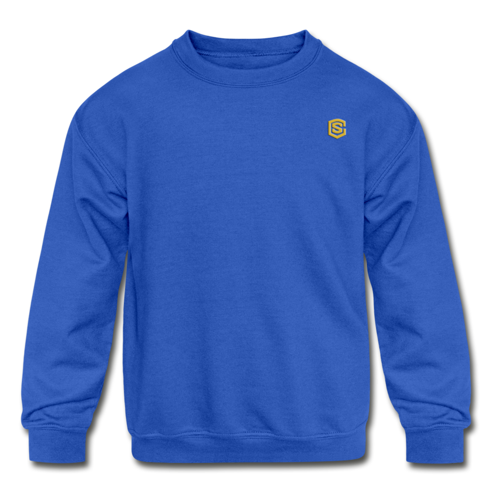 Kids' Crewneck Sweatshirt  WITH  GOLD LOGO - royal blue