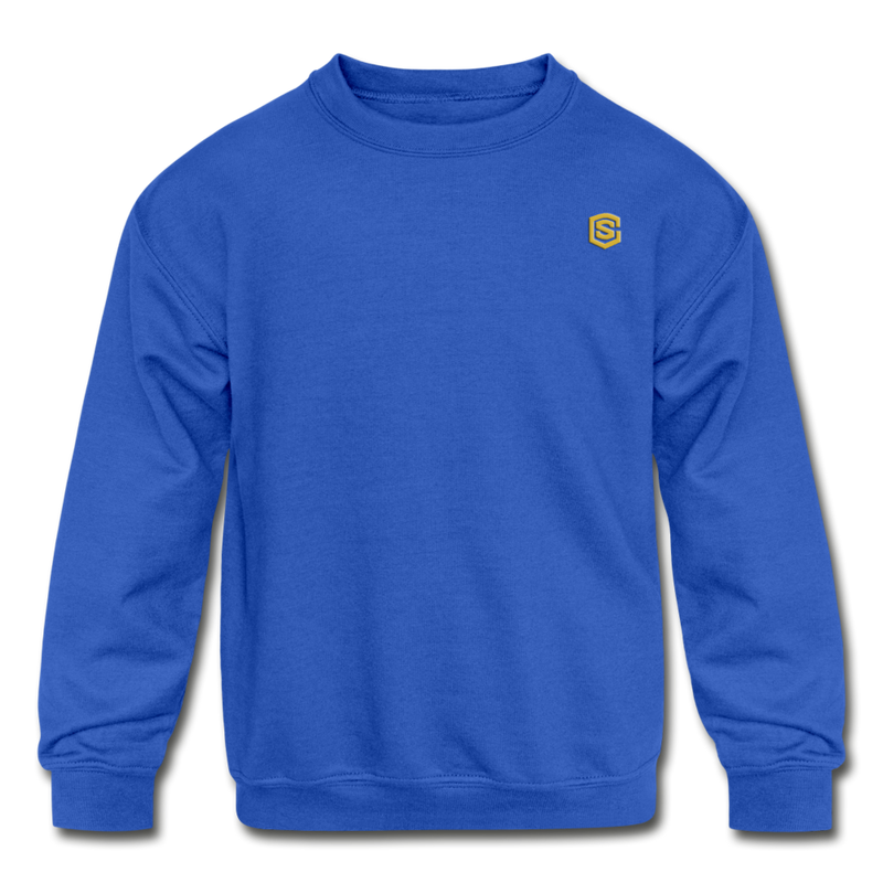 Kids' Crewneck Sweatshirt  WITH  GOLD LOGO - royal blue