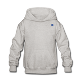 Kids' Hoodie  WITH BLUE  LOGO - heather gray