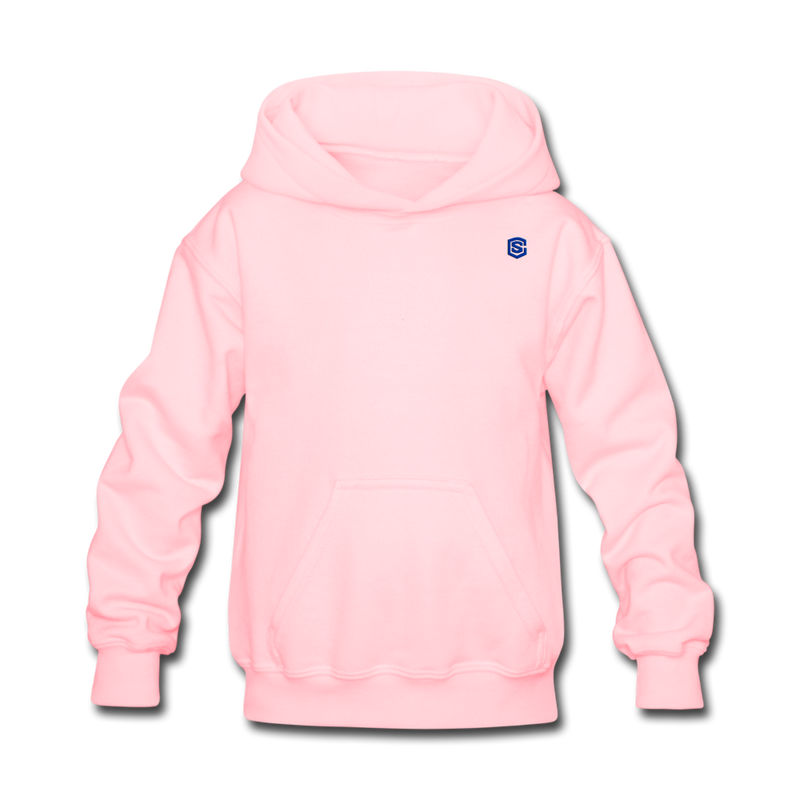 Kids' Hoodie  WITH BLUE  LOGO - pink