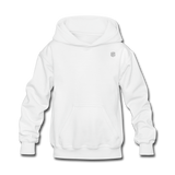 Kids' Hoodie  WITH  SILIVER LOGO - white