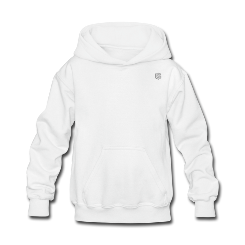 Kids' Hoodie  WITH  SILIVER LOGO - white