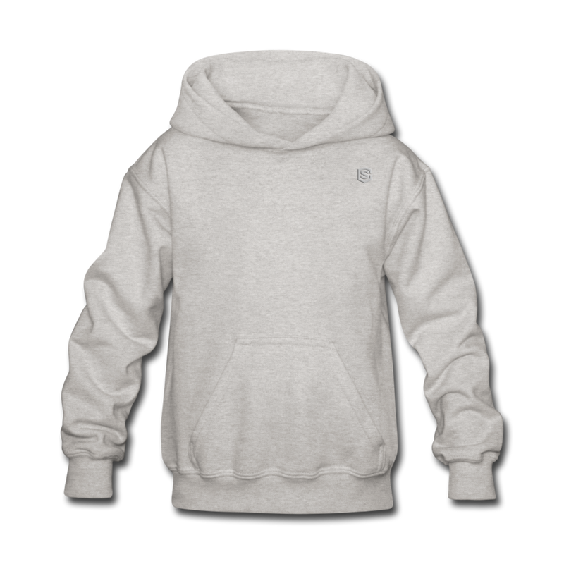 Kids' Hoodie  WITH  SILIVER LOGO - heather gray