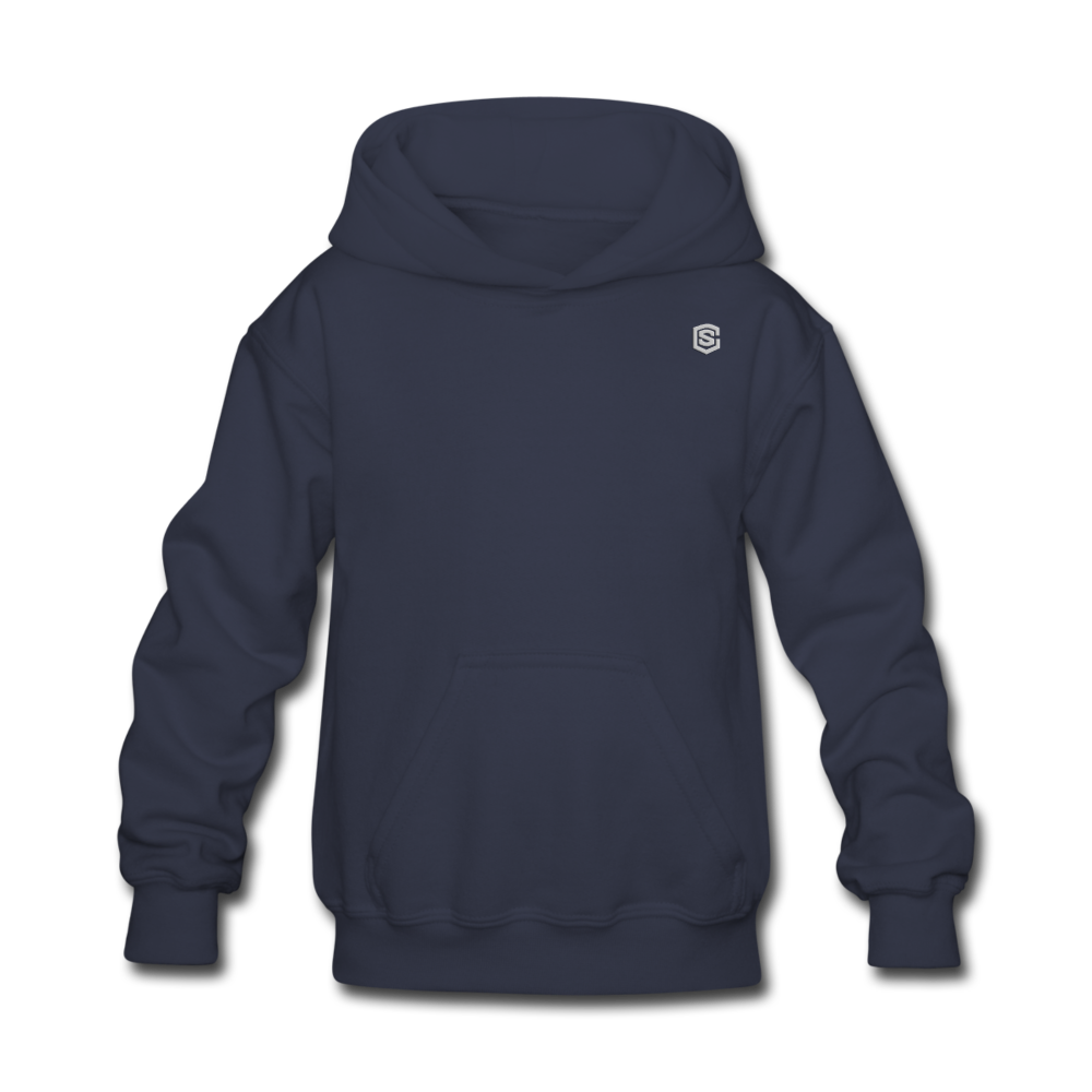 Kids' Hoodie  WITH  SILIVER LOGO - navy