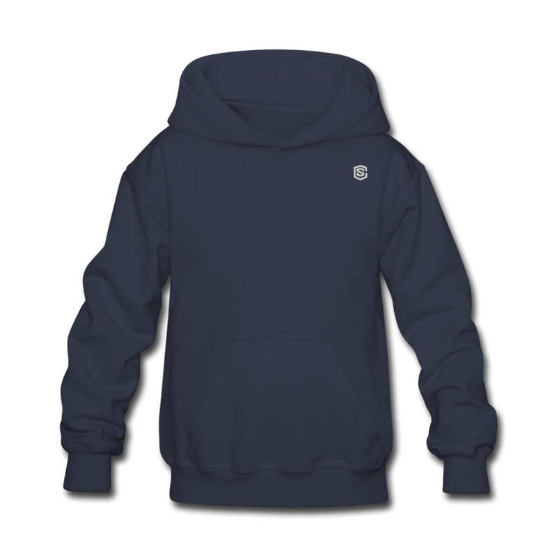 Kids' Hoodie  WITH  SILIVER LOGO - navy