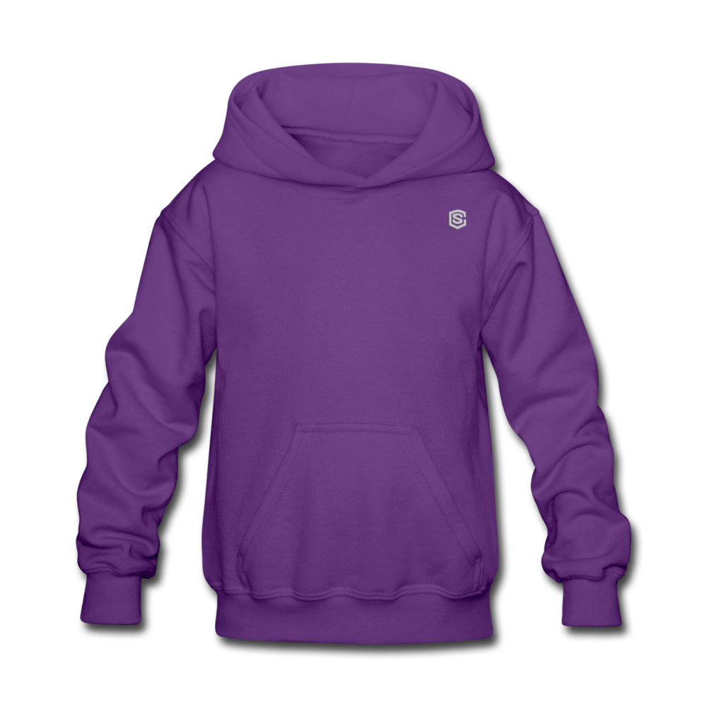 Kids' Hoodie  WITH  SILIVER LOGO - purple