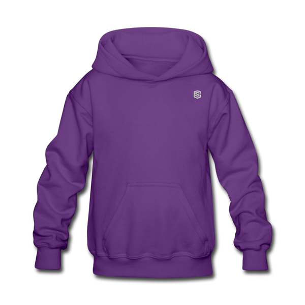 Kids' Hoodie  WITH  SILIVER LOGO - purple