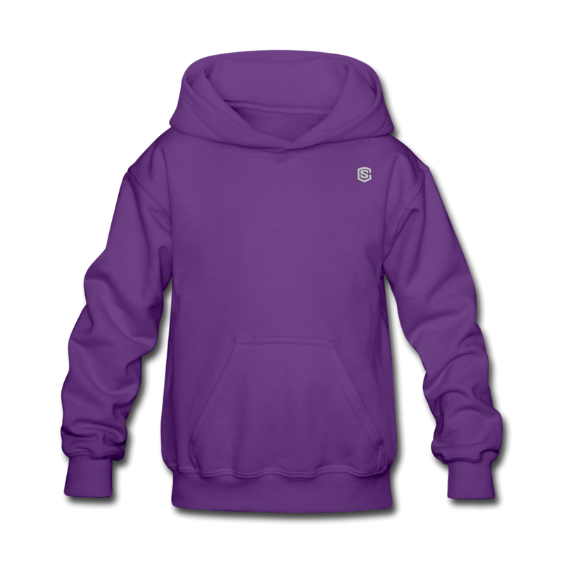 Kids' Hoodie  WITH  SILIVER LOGO - purple