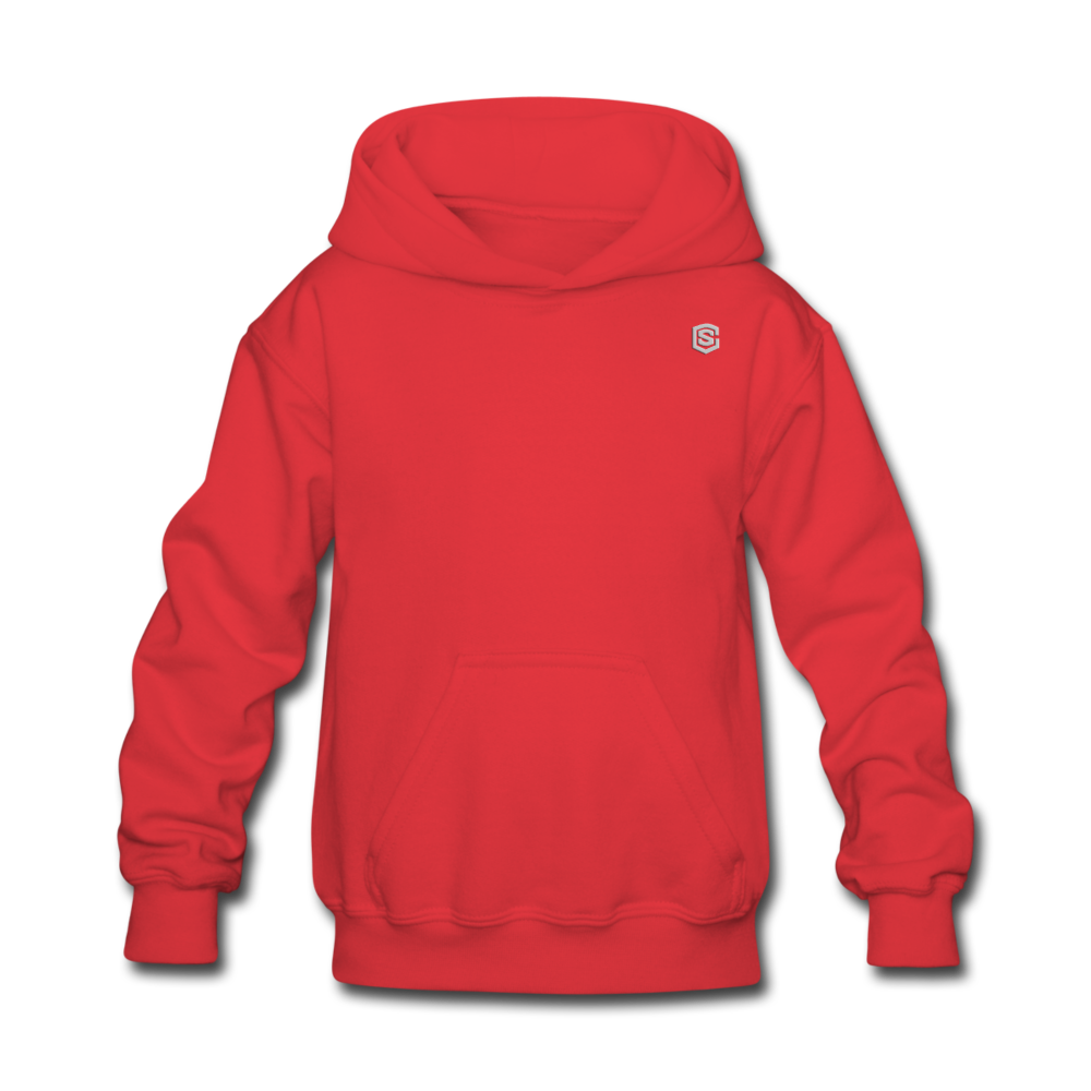 Kids' Hoodie  WITH  SILIVER LOGO - red