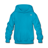 Kids' Hoodie  WITH  SILIVER LOGO - turquoise