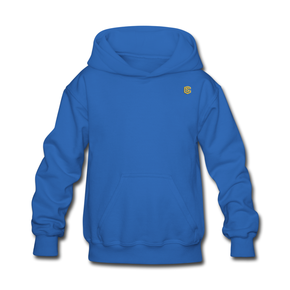 Kids' Hoodie  WITH GOLD  LOGO - royal blue