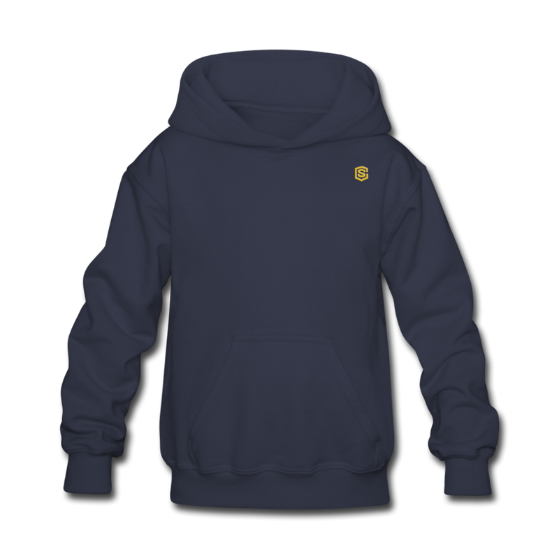 Kids' Hoodie  WITH GOLD  LOGO - navy