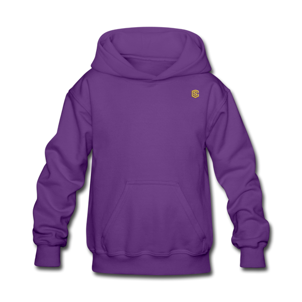 Kids' Hoodie  WITH GOLD  LOGO - purple