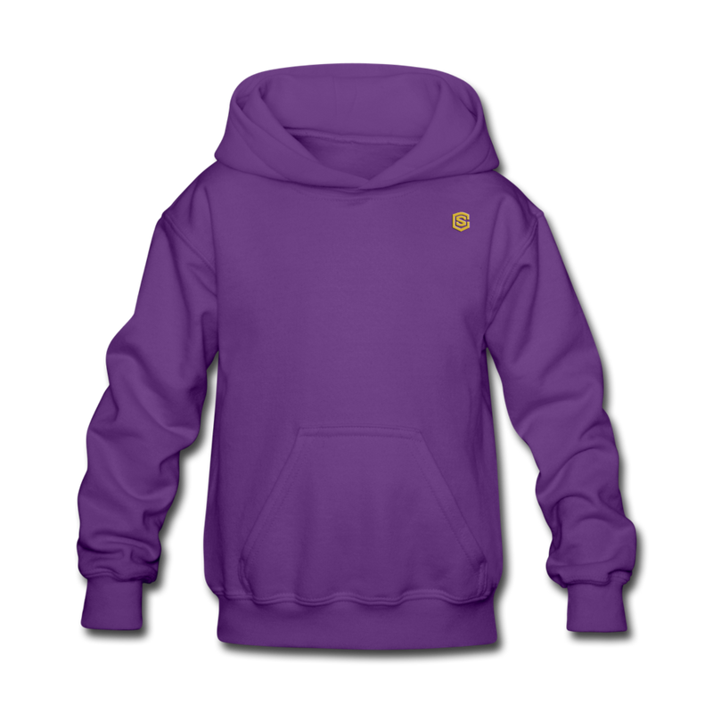 Kids' Hoodie  WITH GOLD  LOGO - purple