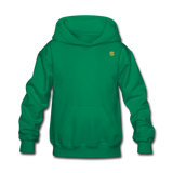 Kids' Hoodie  WITH GOLD  LOGO - kelly green