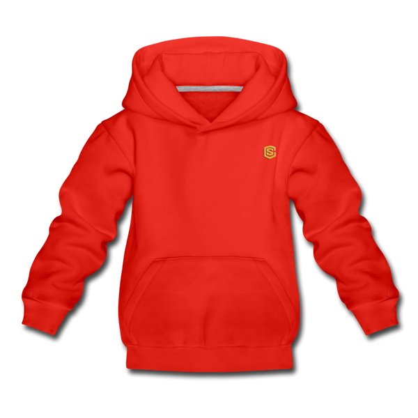 Kids‘ Premium Hoodie  WITH  GOLD LOGO - red