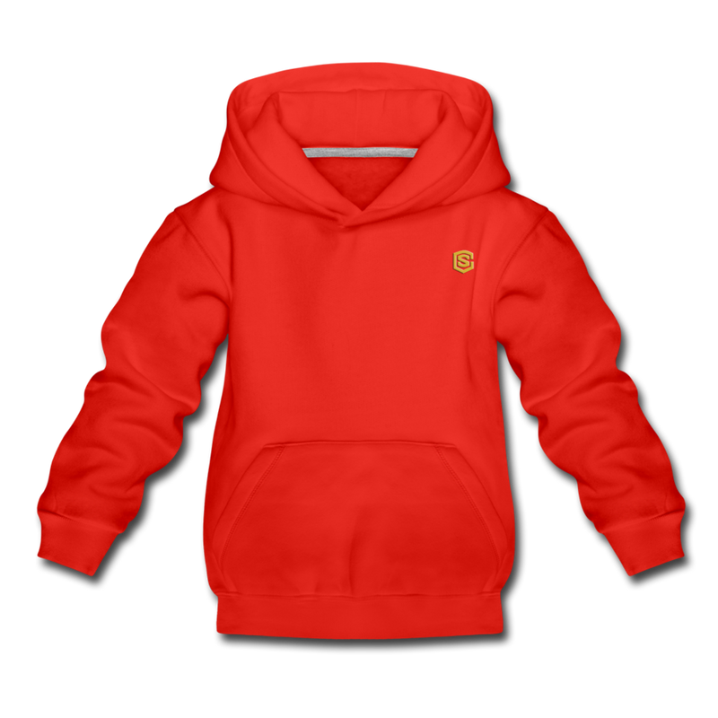 Kids‘ Premium Hoodie  WITH  GOLD LOGO - red