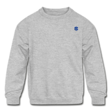 Kids' Crewneck Sweatshirt  WITH BLUE  LOGO - heather gray