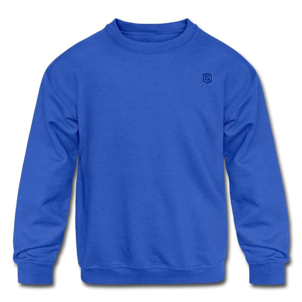 Kids' Crewneck Sweatshirt  WITH BLUE  LOGO - royal blue