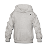 Kids' Hoodie  WITH BLACK  LOGO - heather gray