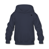 Kids' Hoodie  WITH BLACK  LOGO - navy