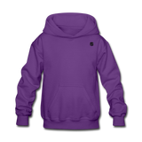 Kids' Hoodie  WITH BLACK  LOGO - purple