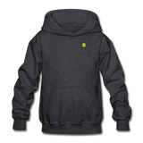 Gildan Heavy Blend Youth Hoodie  WITH  YELLOW LOGO - deep heather