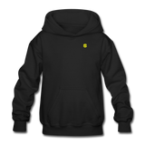 Gildan Heavy Blend Youth Hoodie  WITH  YELLOW LOGO - black