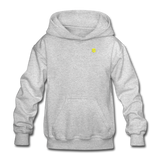 Gildan Heavy Blend Youth Hoodie  WITH  YELLOW LOGO - heather gray