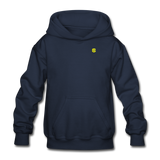 Gildan Heavy Blend Youth Hoodie  WITH  YELLOW LOGO - navy