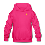 Gildan Heavy Blend Youth Hoodie  WITH  YELLOW LOGO - fuchsia