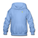 Gildan Heavy Blend Youth Hoodie  WITH  YELLOW LOGO - carolina blue