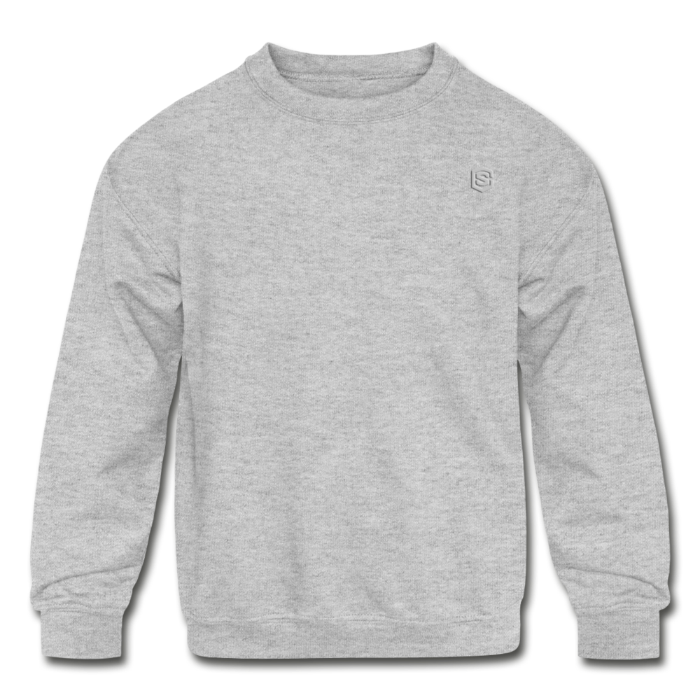 Kids' Crewneck Sweatshirt  WITH SILIVER  LOGO - heather gray