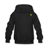 Kids' Hoodie  WITH  YELLOW LOGO - black