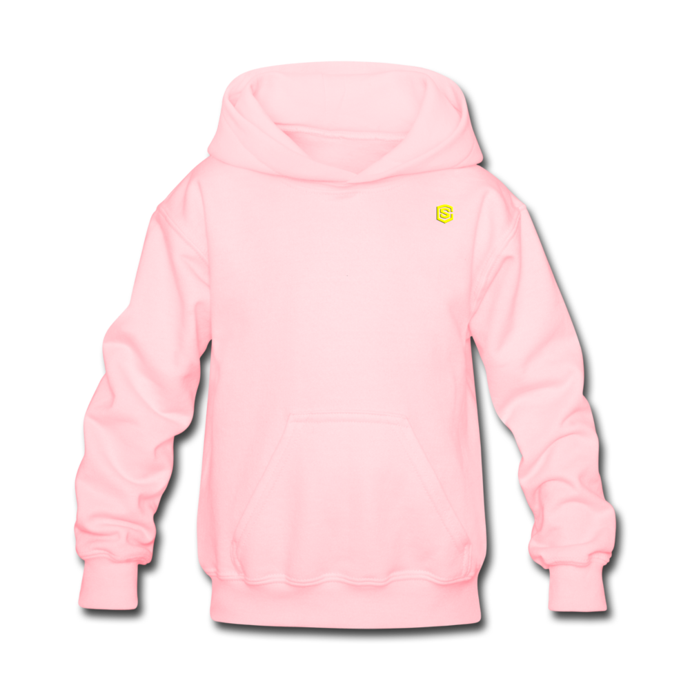 Kids' Hoodie  WITH  YELLOW LOGO - pink