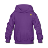 Kids' Hoodie  WITH  YELLOW LOGO - purple